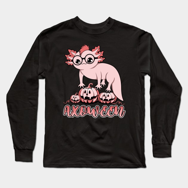 Axolotl halloween costome, cute axolotl, axolotl lover Long Sleeve T-Shirt by Lekrock Shop